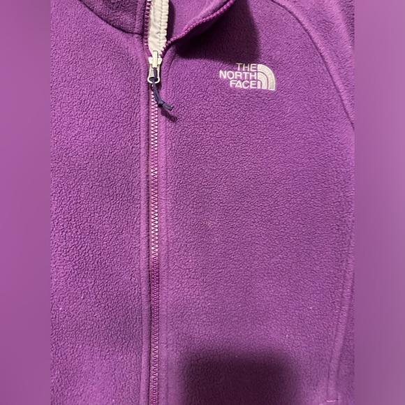 North Face purple full zip fleece jacket size L - Picture 3 of 10